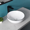 Bathroom Cloakroom Vanity Ceramic Wash Basin Sink Countertop / Wall Mount Modern