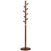 Wooden Coat Rack Freestanding Tree Stand Heavy Duty Coat Hanger Stand w/8 Hooks