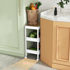 3-Tier Utility Rolling Storage Cart Storage Organizer Cart w/Locking Wheels