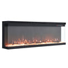 60" Medila Wall Fire Place LED Heater 3 Sided Glass Built in Electric Fireplace