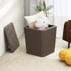 Outdoor Resin Storage Side Table 43L Patio Storage Box Small Outdoor Table
