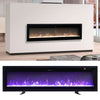 Electric Wall Mounted LED Fireplace 9 Color Wall Inset Into Fire 40 50 60" Timer