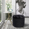 Crushed Velvet Pouffe Footstool Chairs Diamante Dressing Table Foot Stools Black
