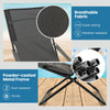 Patio Folding Sling Chair Outdoor Portable Lounge Chair w/Footrest&Cushion