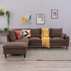 L-Shaped Corner Sofa, Sectional Couch with Built-in USB Port Chaise
