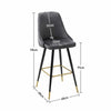 2pcs Upholstered Bar Stools High Seat Kitchen Breakfast Dining Counter Chairs