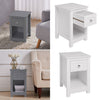 Small Side Table Slim Narrow Wooden Night Stand Bedside Drawer Storage Cabinet