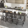 Modern 5 PCS Dining Set Kitchen Counter Height Table w/ 4 Upholstered Stools
