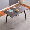 Brown Dining Table Kitchen Dining Room Garden Table Metal Straight Legs Morden