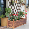 Wood Rectangle Raised Garden Bed Vegetable Elevated Plant Growing Box