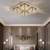 Crystal LED Ceiling Light Modern Square Chrome Lamp Fitting Pendant Chandelier