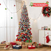 Snow Flocked Xmas Tree 180 CM Slim Shape Seasonal Decoration Tree