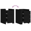 Bedside Cabinet Black 45x50x65 cm Engineered WoodNew
