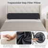 Twin Size Bed Wedge Pillow Bolster Trapezoidal Pillow Gap Filler Side Pocket