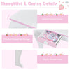 2 in 1 Kids Vanity Table and Chair Set Princess Makeup Dressing Table Writing