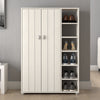 Bideford Tall Shoe Cabinet Storage Open Rack Hallway, Living, Bedroom White