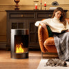 22" Bioethanol Fireplace Stove, Ethanol Fire Burner, Black