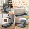 Single Folding Sofa Bed Chair Modern Fabric Sleep Function Holder Couch Sleeper