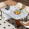 Morden White Fort Dining Table with Metal Pedestal Sintered Stone Dining Table