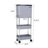 Rolling Mobile Utility Shelf Recycling Waste Paper Bin Box Storage Trolley Cart