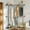 Scaffold Clothes Wardrobe - Industrial Rustic Shelf Storage Unit Open Clothing