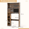 Over The Toilet Storage Cabinet Bathroom Organizer Toilet Rack-Coffee