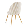 Dusk Iris Natural Stripe Linen Set of 2 Dining Chairs RRP £129