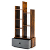 7 Tier Bookshelf Open Storage Wood Bookcase Organizer Display Shelf w/ Drawer