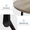 120cm Round Dining Table Industrial Wooden Kitchen Table for 4 to 6