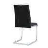Dining Chairs Set of 2 Cantilever Chairs with Stylish Chrome Metal Frame Black