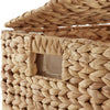 Water Hyacinth Double Laundry Hamper Washing Basket Bin With 2 Compartments Lid