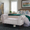 Crushed Velvet Fabric/Linen Bench Bed End Seat Chair Window Sofa Side Ottoman