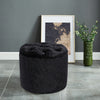 Velvet Upholstered Ottoman Stool Footstool Seat Chair Pouffe Bedroom Hallway new