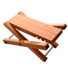 Bamboo Guitar Foot Stool Folding Musical Instrument Footrest 4 Adjustable Height