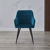 2 Pcs Dining Chairs Velvet/PU Cushion Backrest Seats Reception Armchairs Kitchen