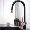 Kitchen Sink Mixer Taps Pull Down Sprayer Mono Single Level 360° Swivel Faucet