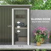Garden Storage Shed 5 x 3ft With Sloped Roof Sliding Door Tool Organizer NEW UK