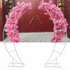 2PCS Metal Half Moon Arch Frame Wedding Free Standing Party Flower Balloon Decor