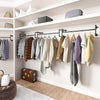 Heavy Duty Wall Mounted Clothes Rail Metal Garment Hanging Wardrobe Storage Rack