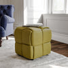 Velvet Ottoman Bedding Footrest Upholstered Pouffe Stool Footstool Bench Grey UK