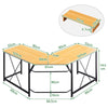 Computer Desk Office Study Workstation Metal Legs Home Corner Table Stand MDF
