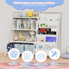 Bookshelf Bookcase with 9 Storage Compartme for Children's Reading Room White