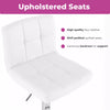 2x Chrome & Height Adjust Swivel Faux Leather Kitchen Breakfast Bar Stool