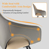 Set of 2 Two-tone Microfiber Leather Upholstered Dining Chairs Swivel Armchairs