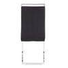 Dining Chairs Set of 4 Black PU Cantilever Chairs with High Back and Chrome Legs