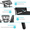 Garden Double Swing Glider Chair Rocking Chair Steel Swing Loveseat w/Table