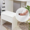 Dressing Table Corner White with 5 Drawer 3 Mirror Stool Makeup Dresser Set