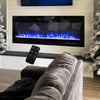 Electric Fireplace 80 inch Insert Wall Mounted LED Inset Fire Media Log Flames