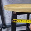 3 PCS Modern Breakfast Bar Dining Table and 2 Stools Set Metal Frame UKES