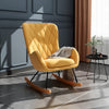 Sale! High Back Velvet Fabric Nursery Rocking Armchair Wingback Chair Sofa Seat
